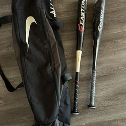 Baseball Bat Easton And Nike Bag