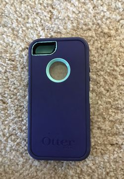 Iphone 5 OtterBox Heavy Duty Case ~ Purple & Teal Color