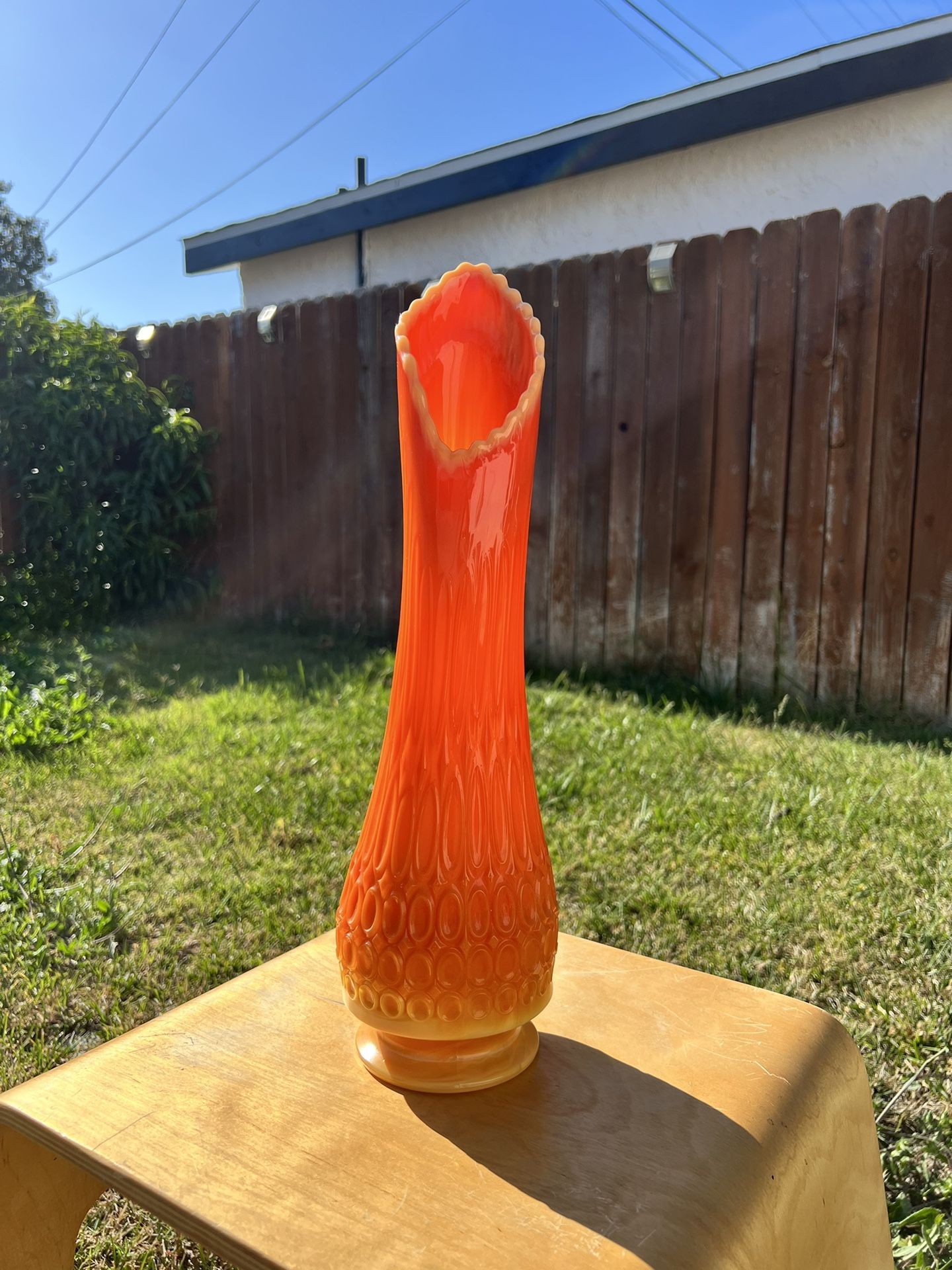MCM 18” LE Smith Bittersweet Thousand Eye Orange Swung Vase