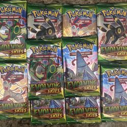 Pokemon Sword & Shield Evolving Skies Booster Packs (10 Packs)