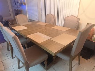 Dining Table with six chairs.