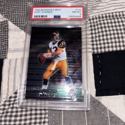 Kurt Warner Bowman’s Best PSA 8 Rookie Football Card 