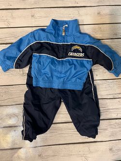 Vintage NFL Chargers wind suit set 12 months