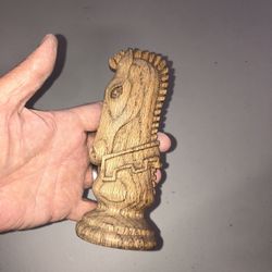 Old Carved Wood Horse Head 