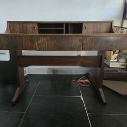 Vintage Solid Wood Secretary Desk
