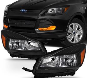 Black 2013-2016 Ford Escape Headlights