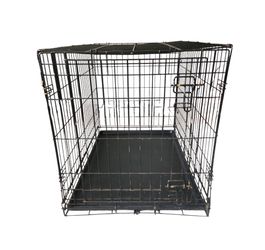 You & Me Large Foldable Metal Dog Crate w/ Plastic Mat