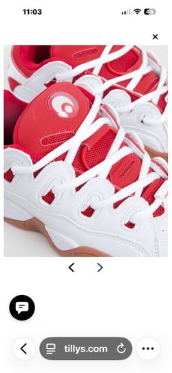 Osiris White and Red Sneakers