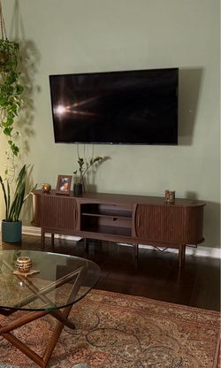 Mid-Century Modern Walnut TV Stand / Media Console – 69”