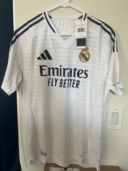 Adidas Real Madrid 2024/25 Home Soccer Jersey White Jude Bellingham 5 L Large