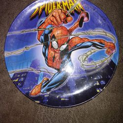2004 Marvel Spider-Man 8 Inch Zac Designs Melamine Plastic Plate.