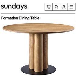 NEW IN-BOX—FREE DELIVERY Sundays™ Formation Dining Table FSC® Certified Solid Oak (Retail $2,100+tax)