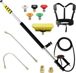 janz Aluminum 24 FT Telescoping Pressure Washer Wand with Pressure Washer Extension Wand#1123KT4