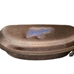 EUC Maui Jim Brown Zip Travel Semi-Hard Sunglasses Clam Shell Case Only