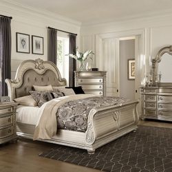 Beautiful Solid Master Bedroom Set Queen BACK TO SCHOOL SALE