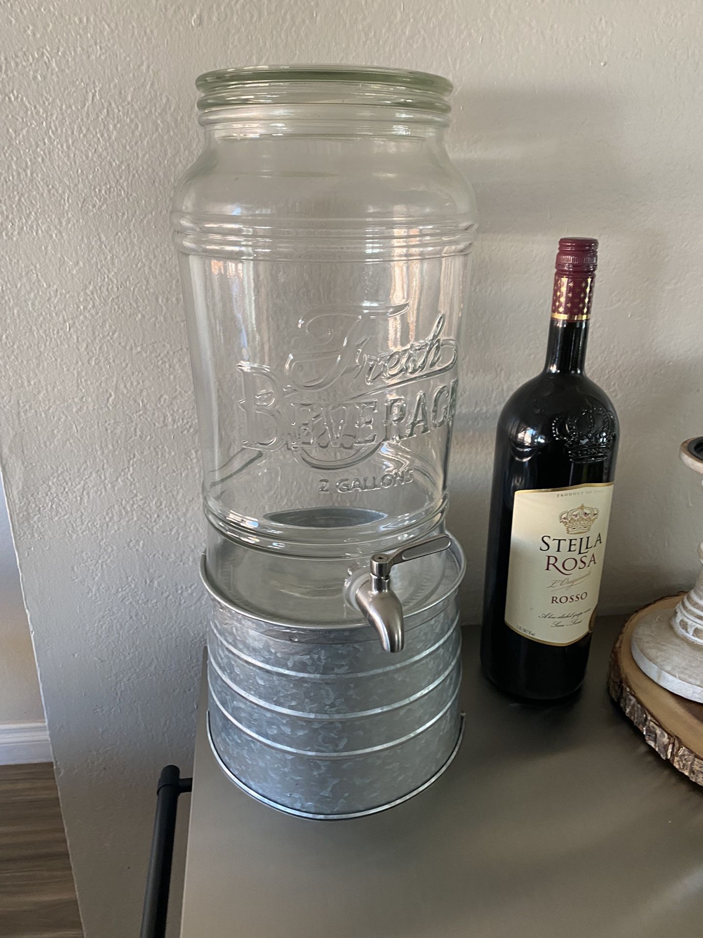 Beverage Dispenser Vintage Mason Jar 2 Gallon
