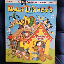 Vintage Walt Disney Dell 113 Coloring Book 
