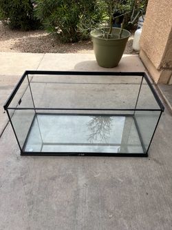 45 gallon extra wide, bottom glass tank