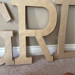 Large Paper Mache Sign Letter R 2ft
