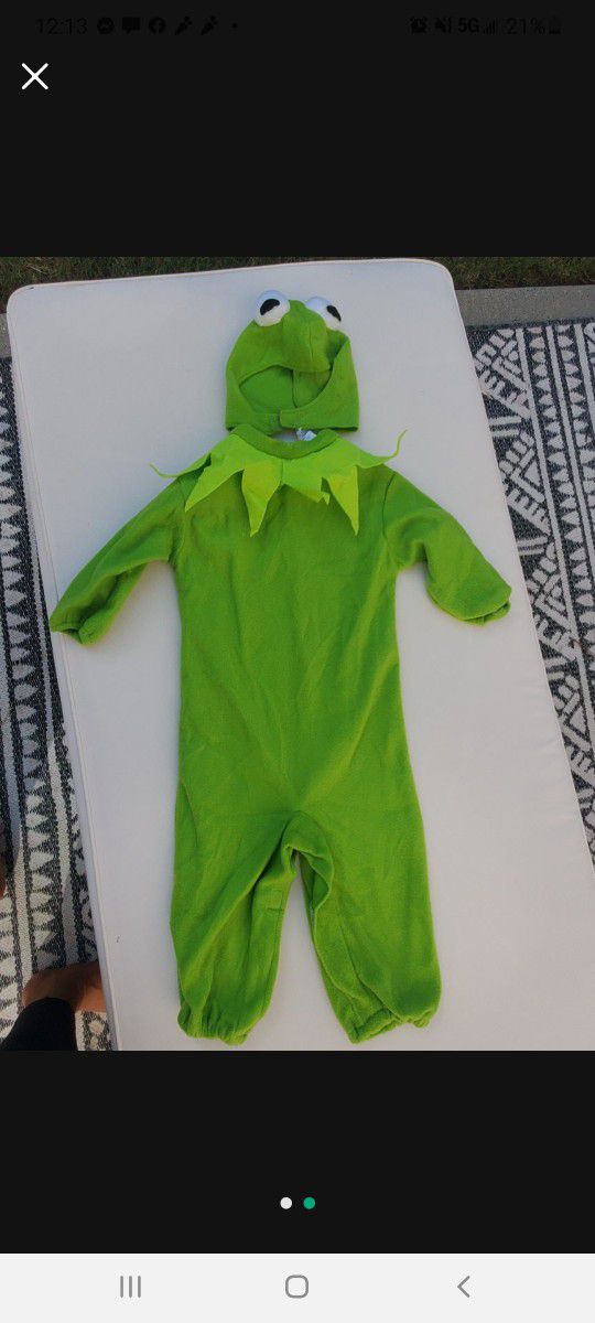 Kermit The Frog  Boys 2t - 3t Halloween Costume