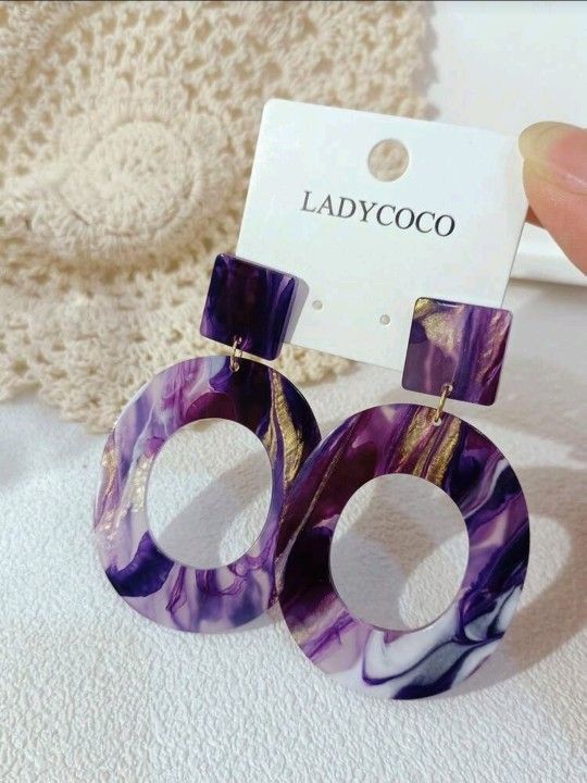 Purple Earrings