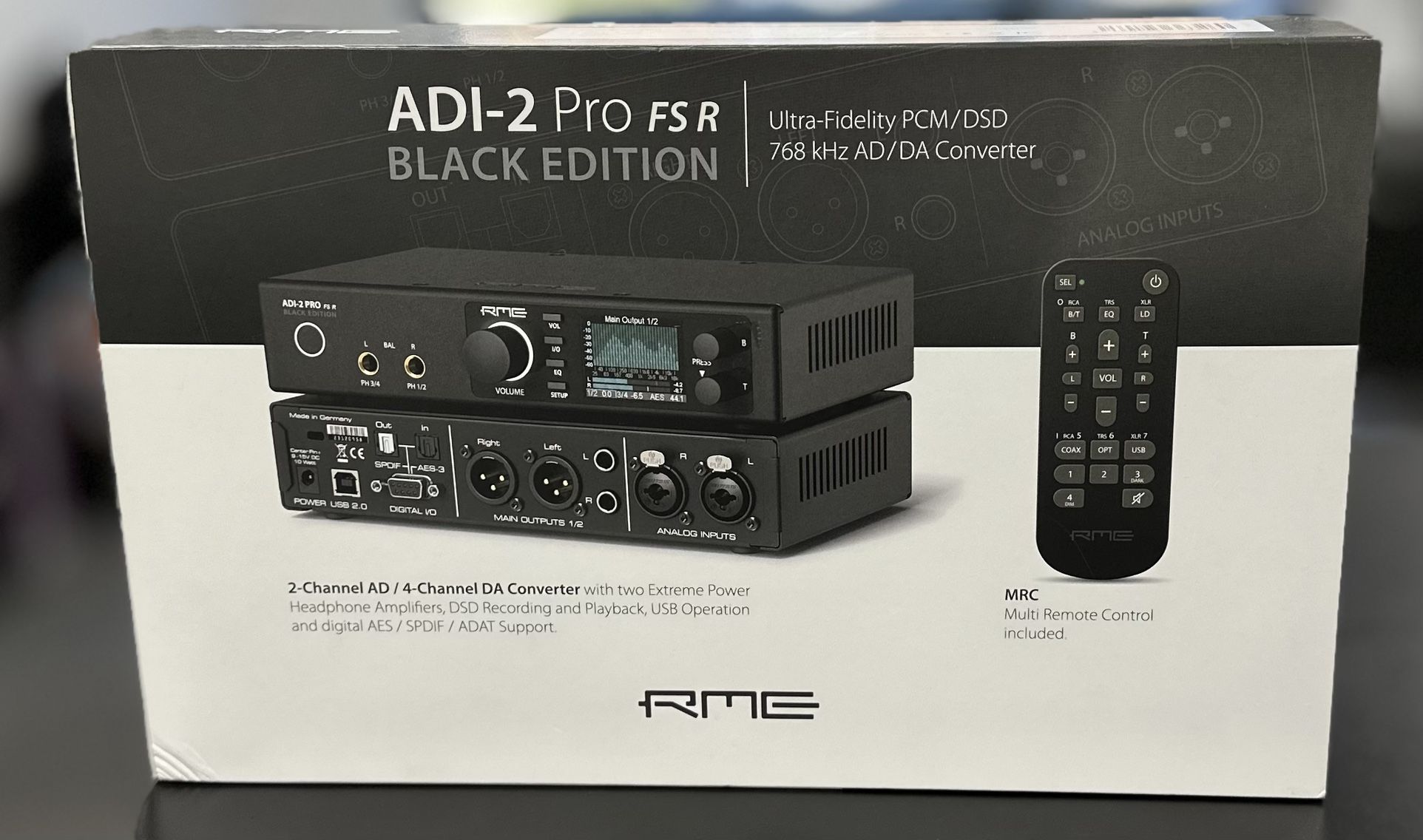RME ADI-2 Pro FS R 2 Channel AD/DA Converter Black Edition
