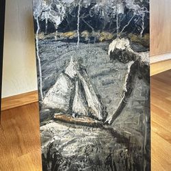 Original Mid Century Painting Signed