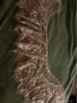 Silver Sequin Mini Skirt