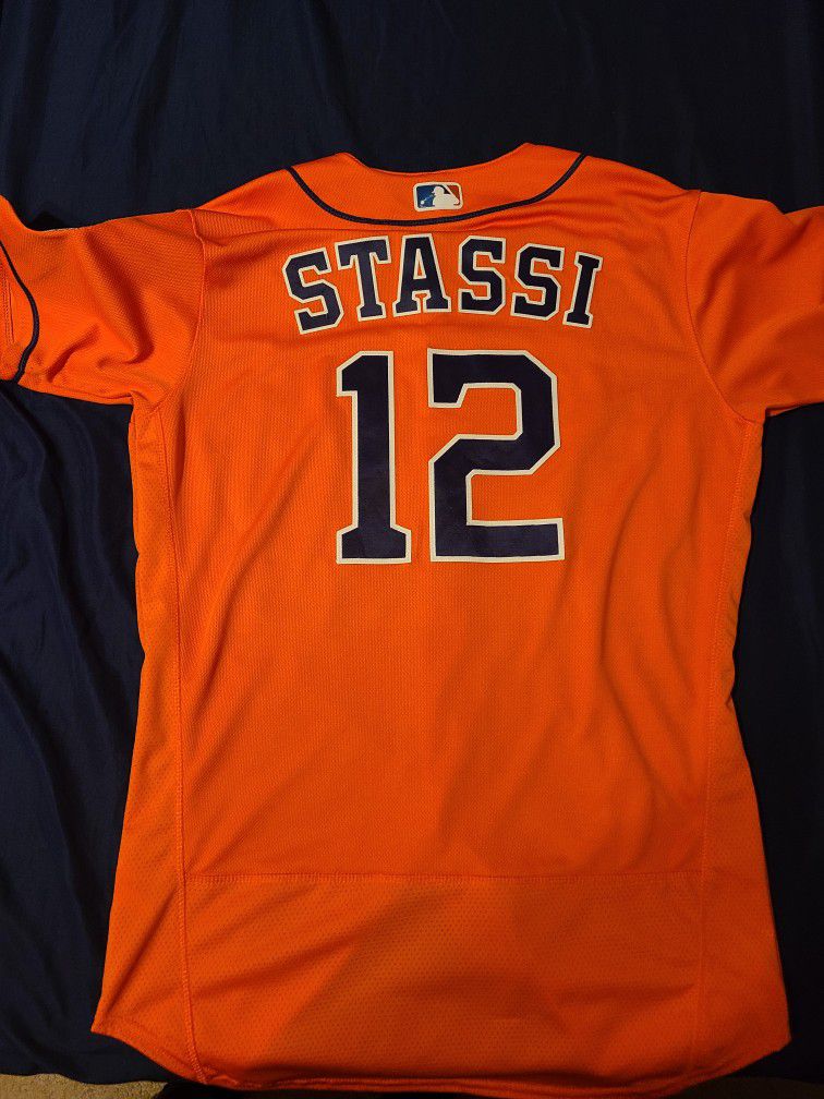 Max Stassi Signed Houston Astros Jersey (PSA COA) Stros Backup Catcher –