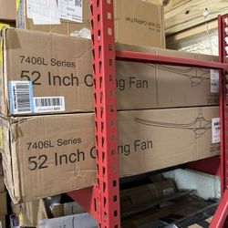 BOOSANT 52in Ceiling Fans with Lights and Remote Control, Outdoor Ceiling Fan with Lights High CFM Quiet 3 Blade Wood Walnut Ceiling Fan, Bronze Gray