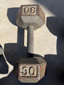 30 lb Cast Iron Hex Dumbbell