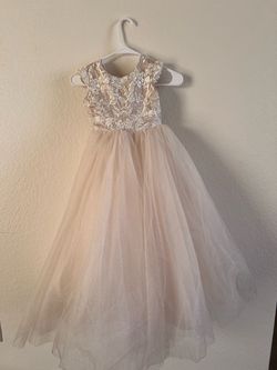 Girls 6-7 NEW ABlush Floral Lace Tulle Formal Dress