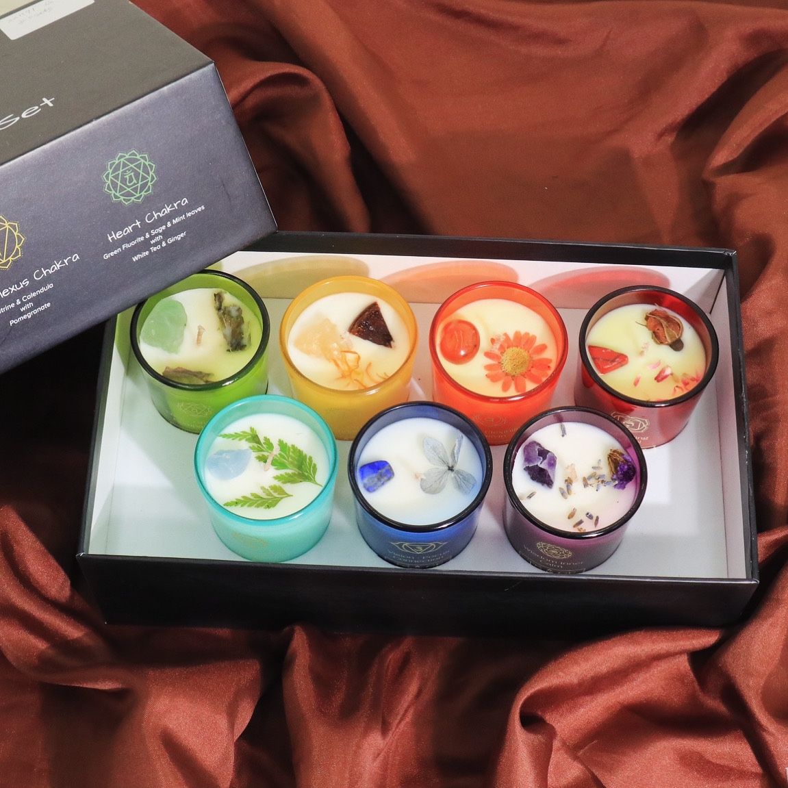 Perfect Gift Set! Amazing Crystal Scented Candles Box x7