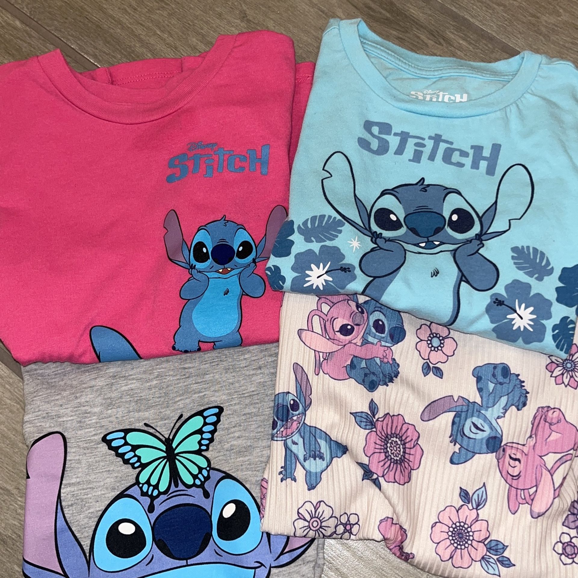 Stitch Bundle Kids Size S-M Cute Cotton T-shirts