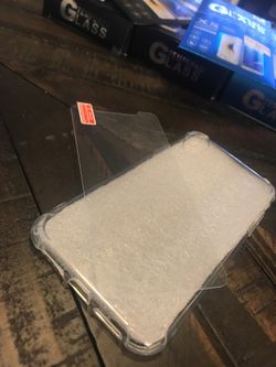 iPhone X and XS gel case and tempered glass combo