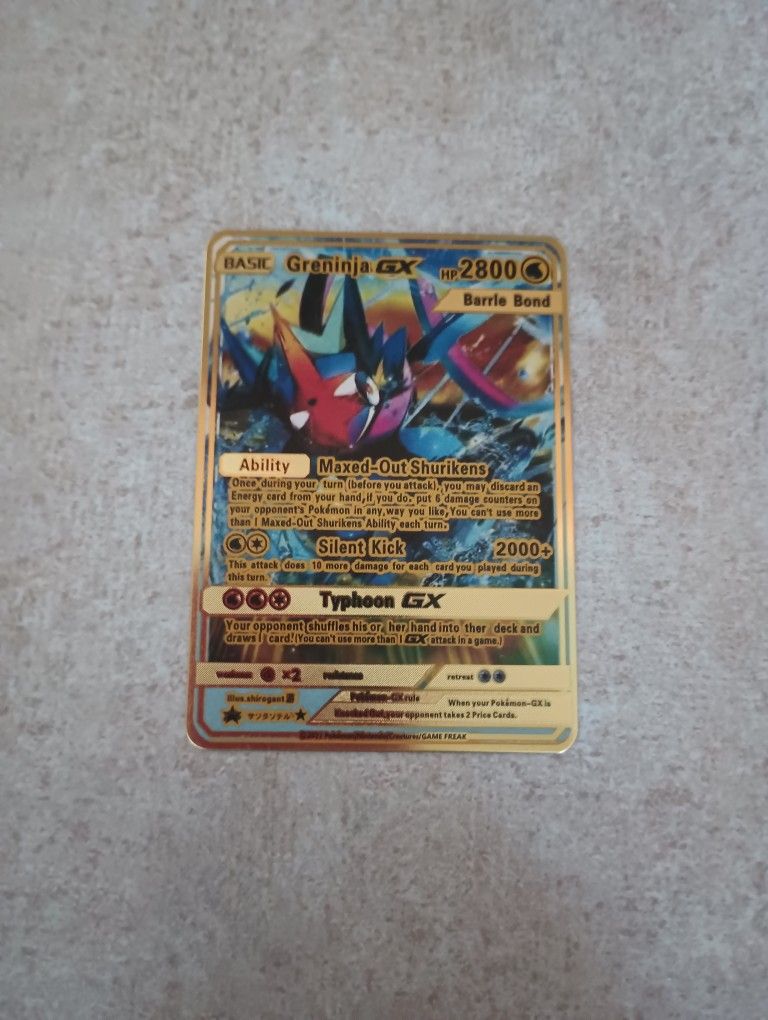 Gold Greninja Card Pokemon Cards