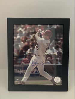 Jim Edmonds Cardinals Autographed Framed Photo