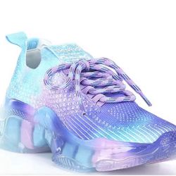Girls' J-Miss Ombre Rhinestone Wedge Sneakers (Youth) size 3 “New in Box”