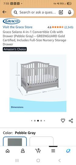 Graco espresso convertible crib