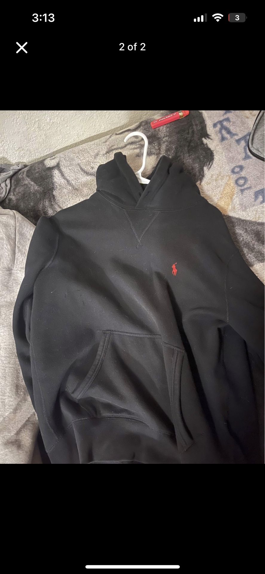 black polo hoodie 