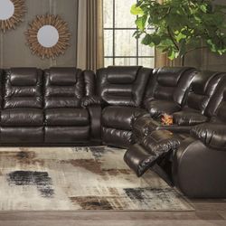 [SPECIAL] Vacherie Chocolate Reclining Sectional

