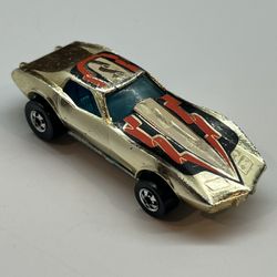Vintage 1979 Hot Wheels Golden Machines Corvette Stingray Hong Kong Loose