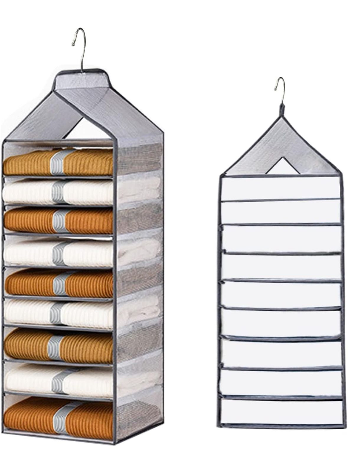 9-Shelf Hanging Closet Organizer and Storage PVC Hanging Shelves
