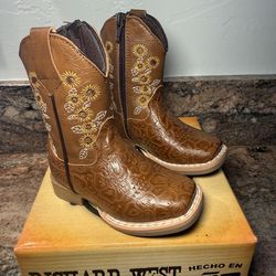 Girl Cowgirl Boots Sunflower Western