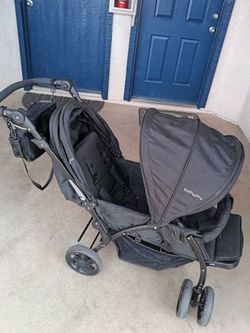 Babyjoy double stroller , Folds for storage