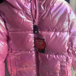 Ozark Trail Girls Pink Hooded Insulated Puffer Jacket