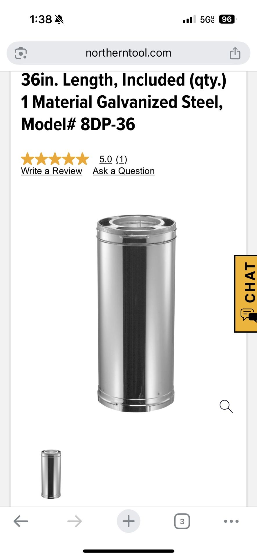 Duravent 8DP-36CF For $150