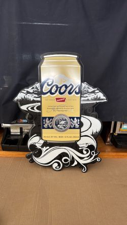 Metal beer sign