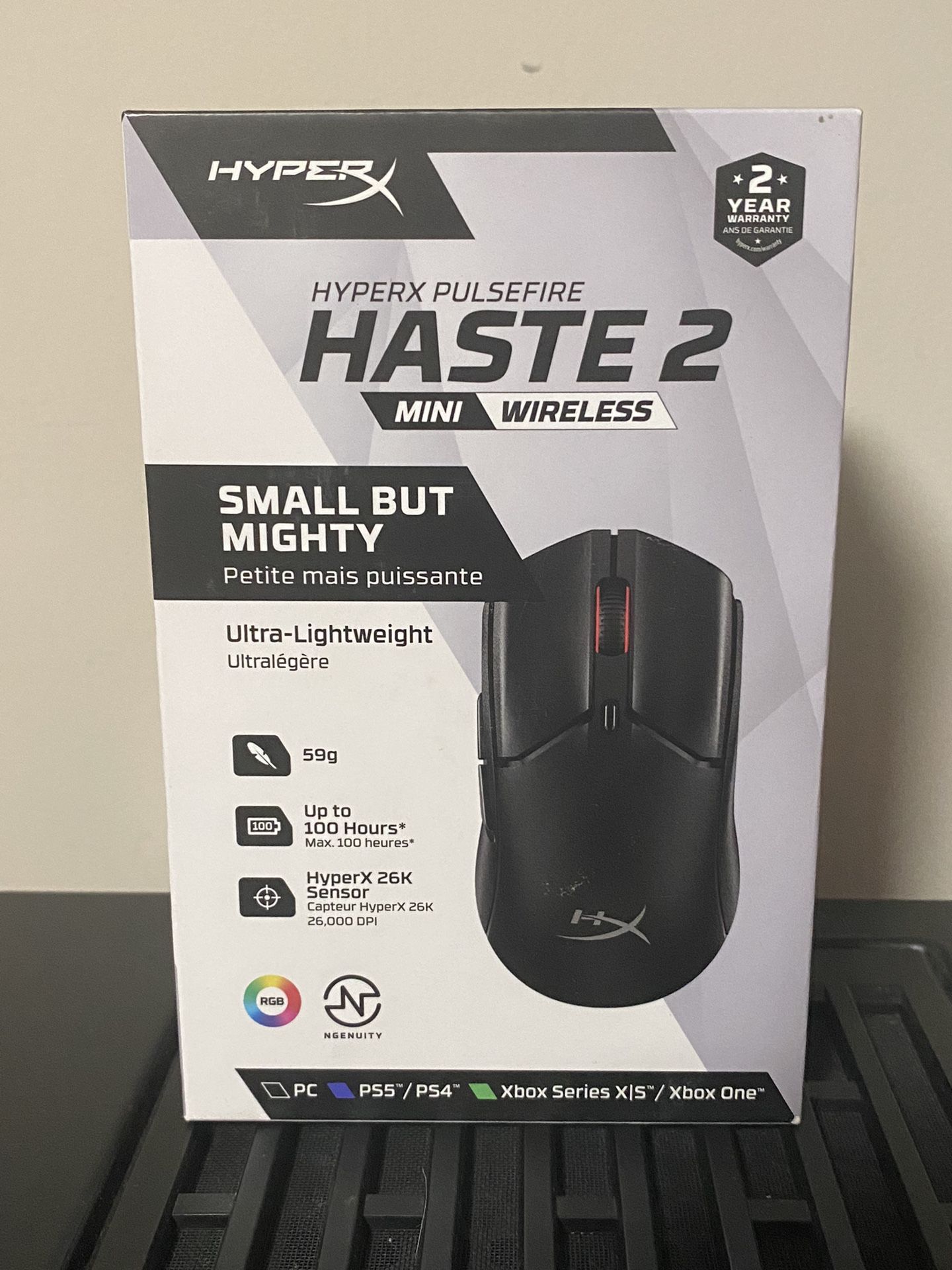 Brand New! HyperX Pulsefire Haste 2 Mini-Wireless Gaming Mouse- Black