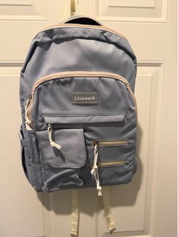 Light blue backpack